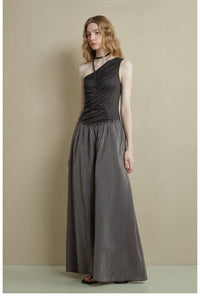 Asymmetric Ruched Panel Dress