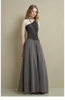 Asymmetric Ruched Panel Dress