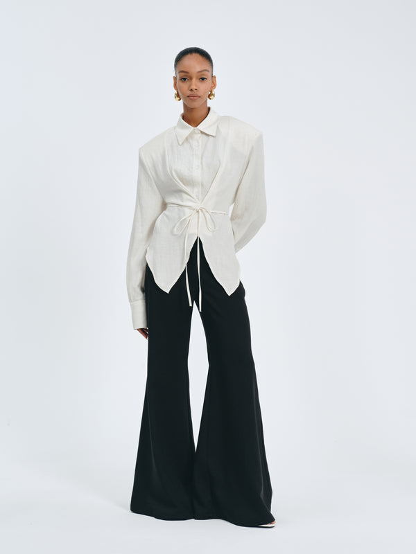 Arc Drape Flare Trousers