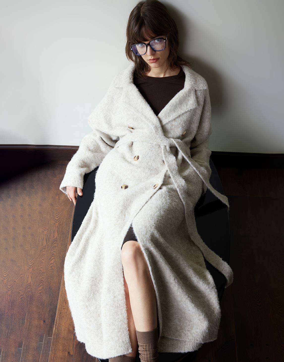 Maya Wool Cardigan Coat