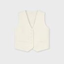 Double Face Cropped Wool Vest