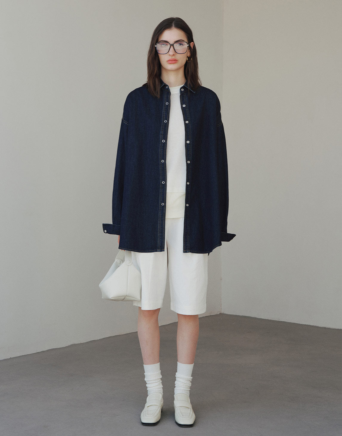 Chemise en jean surdimensionnée