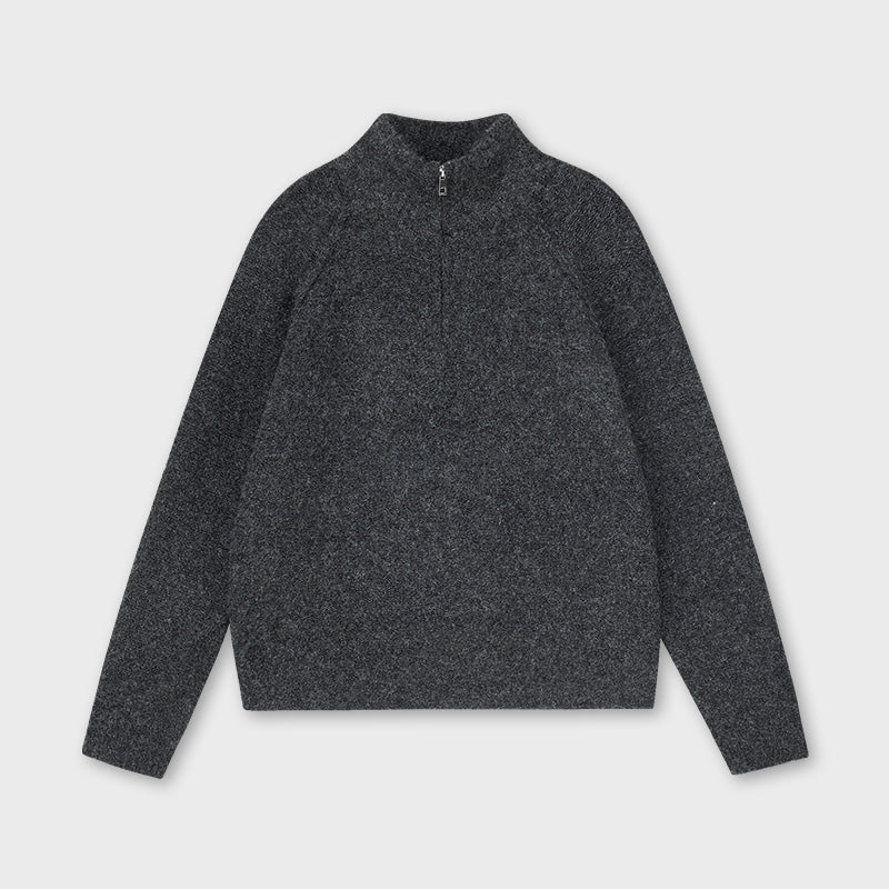 Half-zip Stand Collar Sweater