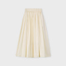 Wool Pleated A-Line Suit Half Skirt