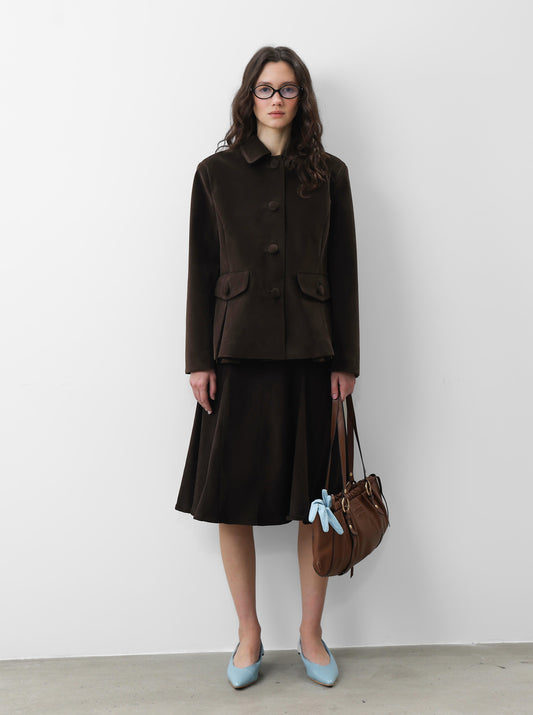 Soft A-Line Midi Skirt