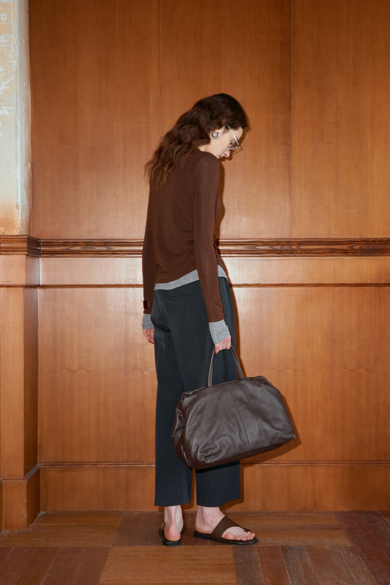 Asymmetrisches, mehrlagiges Langarmshirt