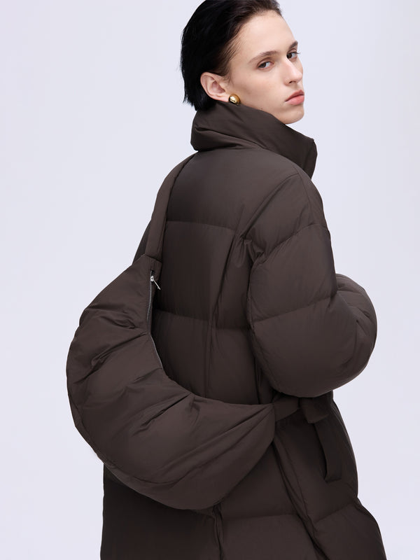 High-Neck Long Down Coat