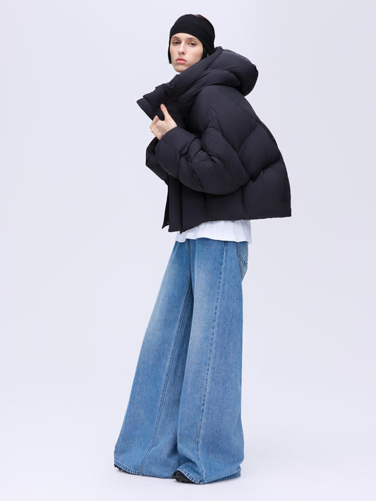 Short Hooded Down Jacket