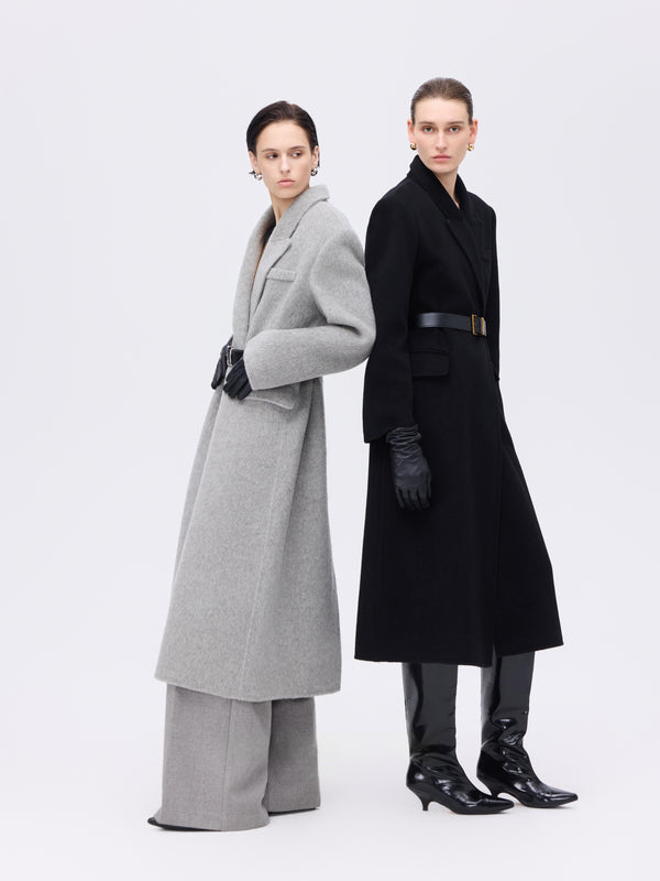 Long Tailored Wool Coat