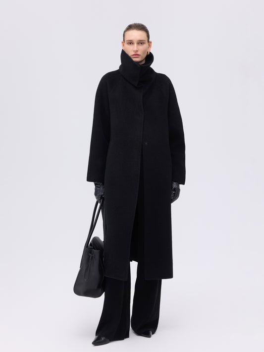 Minimal High-Neck Coat