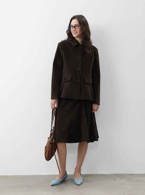 Soft A-Line Midi Skirt