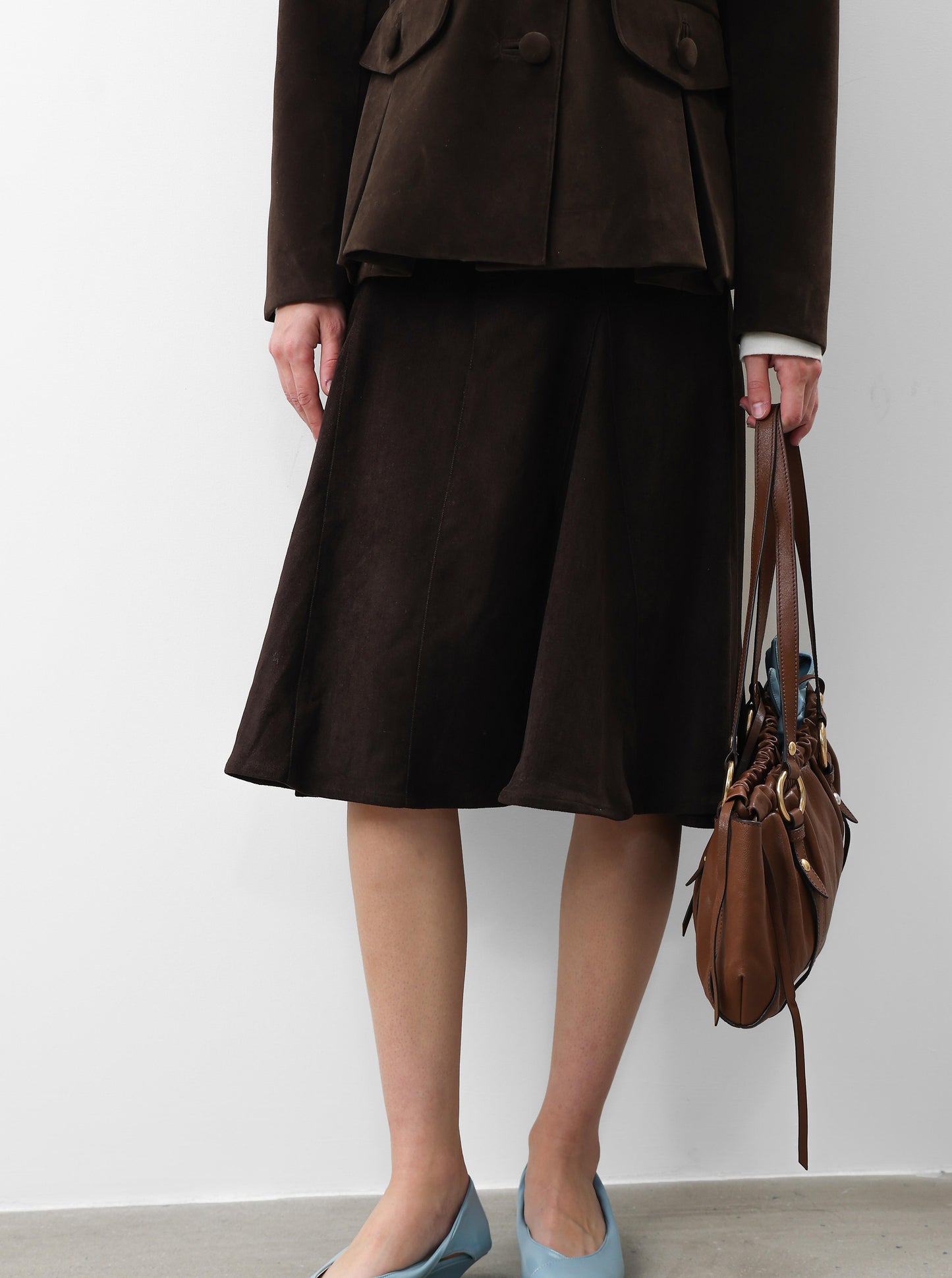 Soft A-Line Midi Skirt