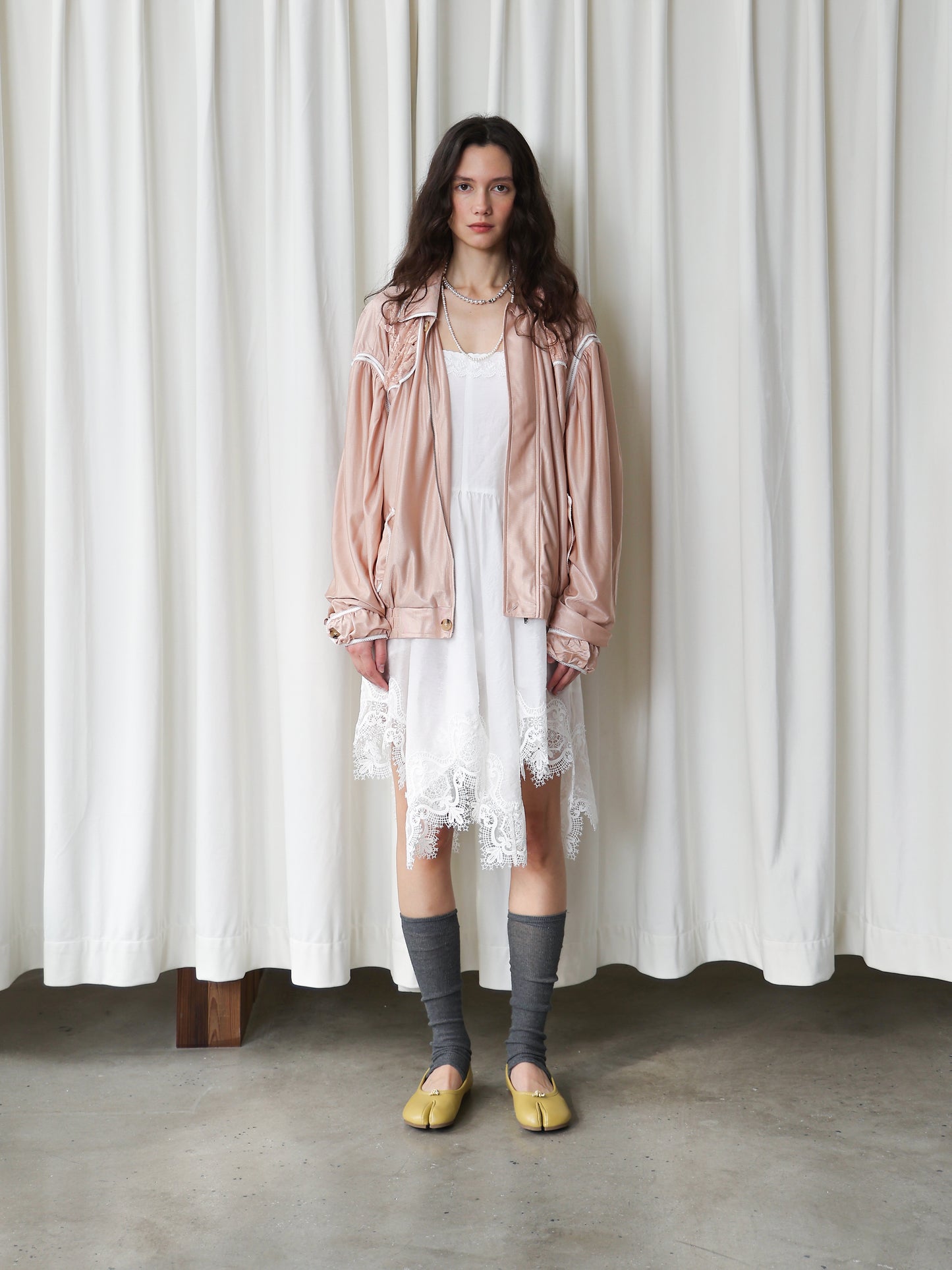 Irregular Lace-Trim Slip Dress