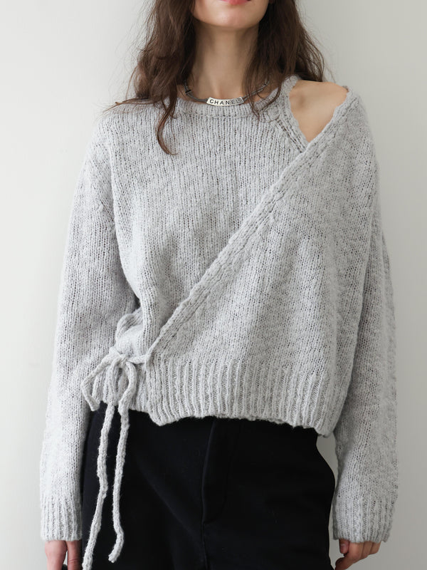 Offset Wrap Knit