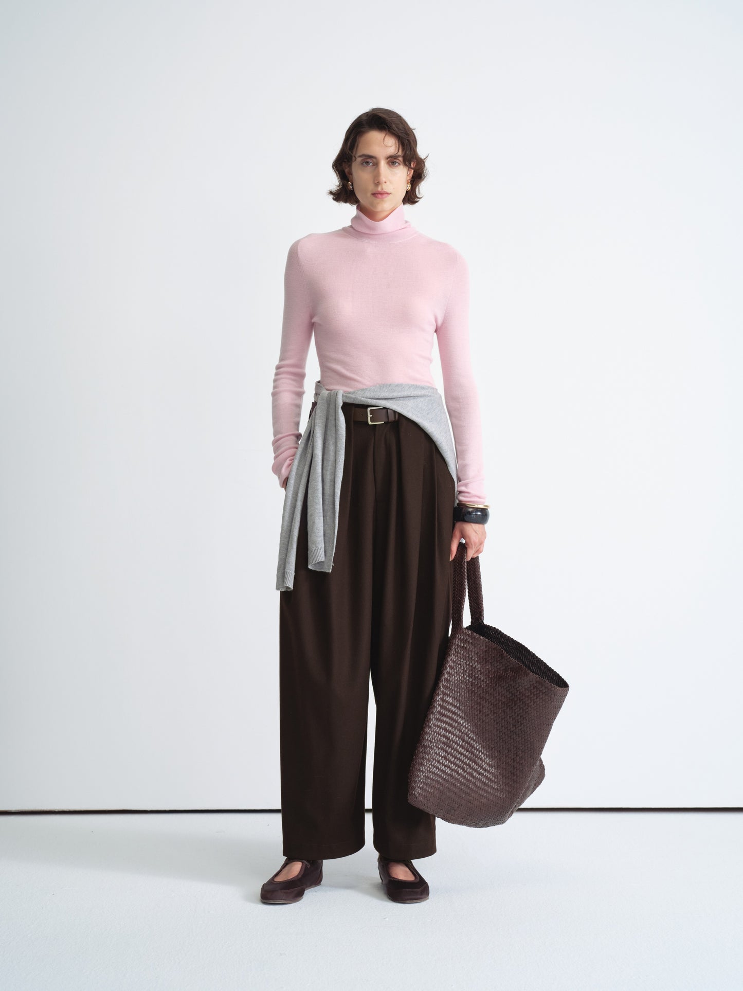 Pantalon large plissé