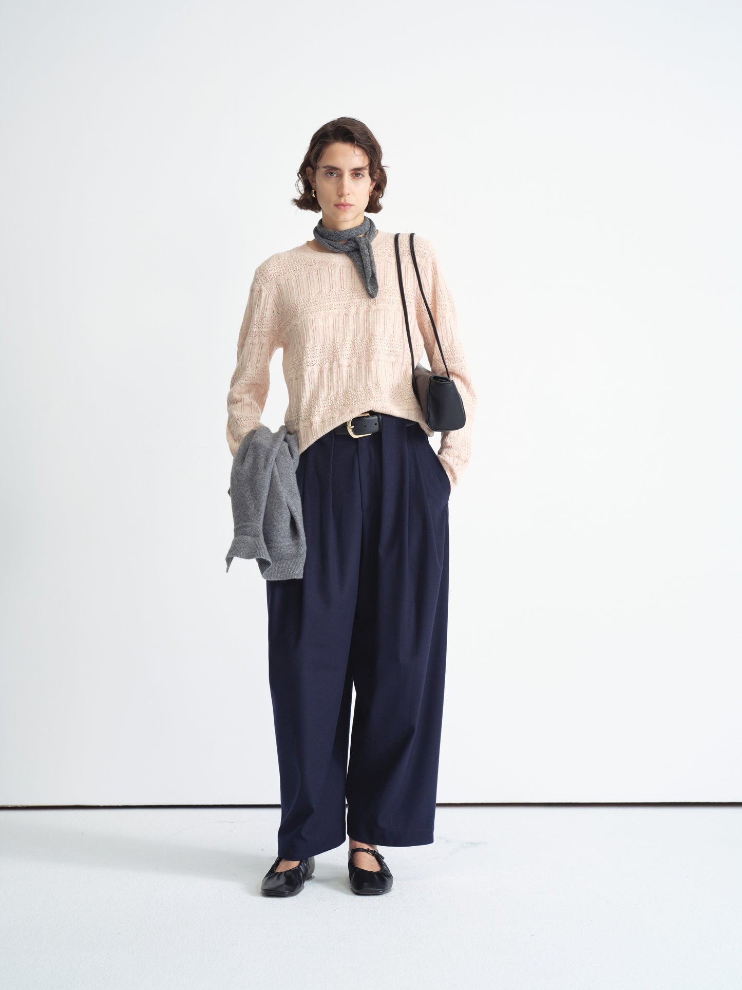 Pantalon large plissé