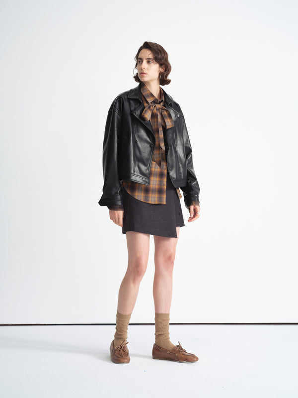 Asym Wrap Mini Skirt