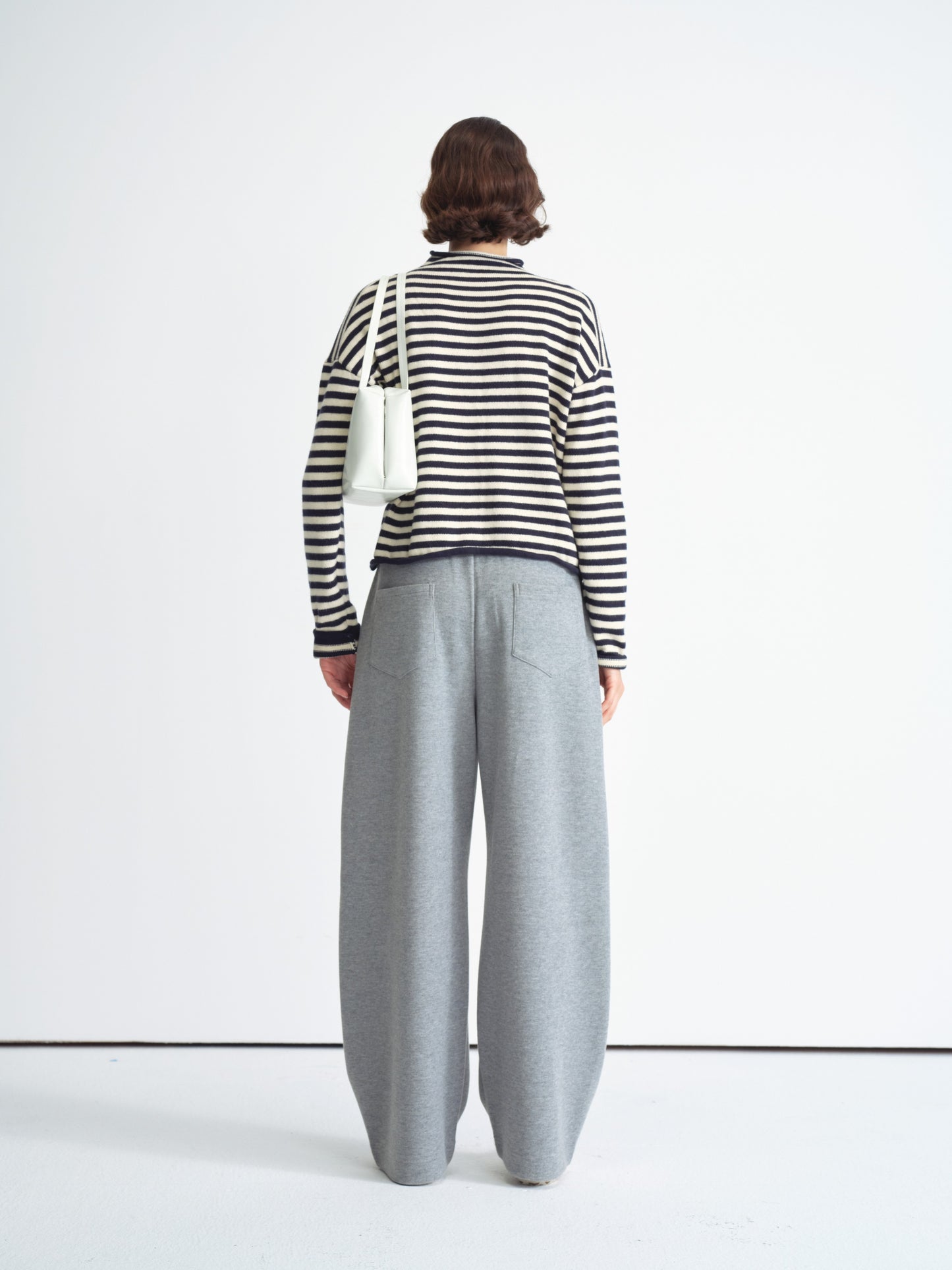 Cardigan a maglia a righe