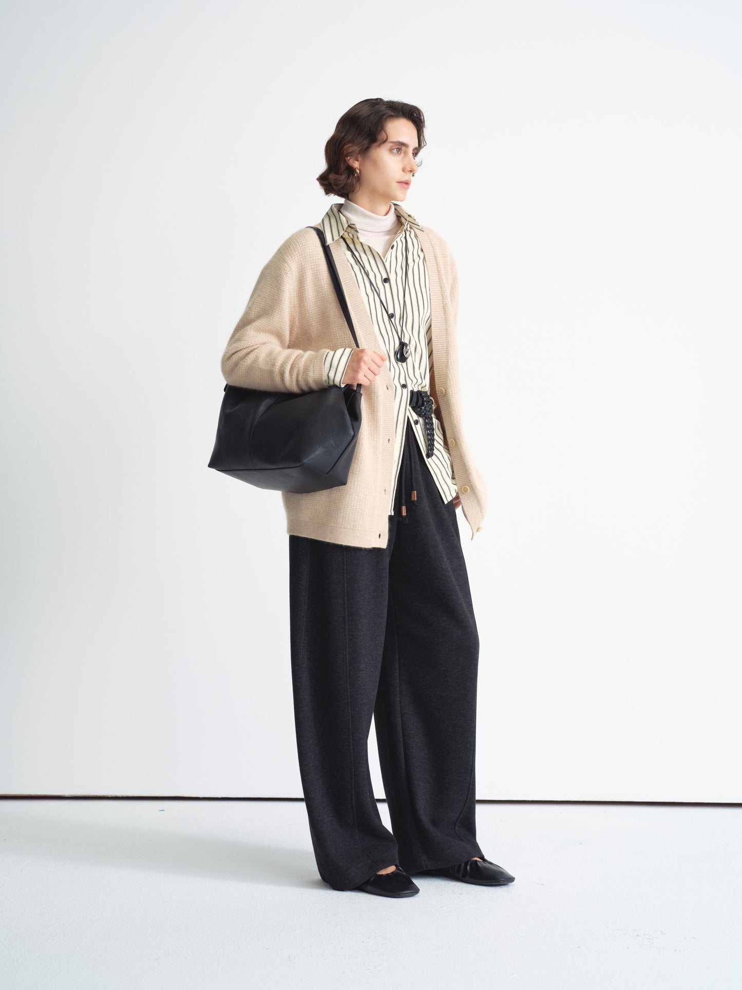 Cardigan relajado de mezcla de lana