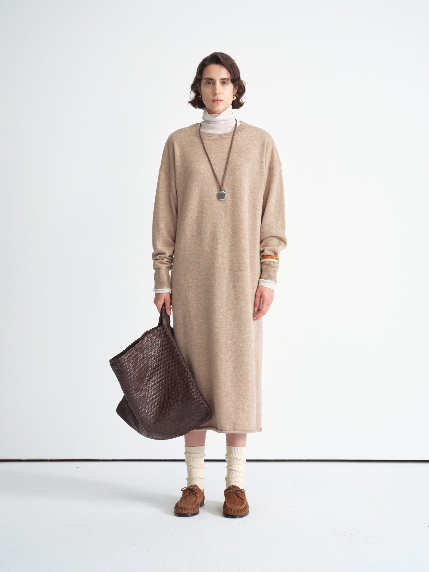 Kleid aus Strick mit langen Ärmeln