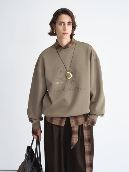 Printed Crewneck Sweatshirt