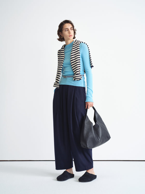 Pleated Wide-Leg Trousers