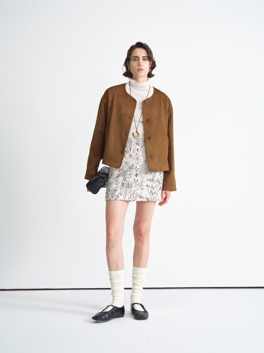 Structured Suedette Jacket