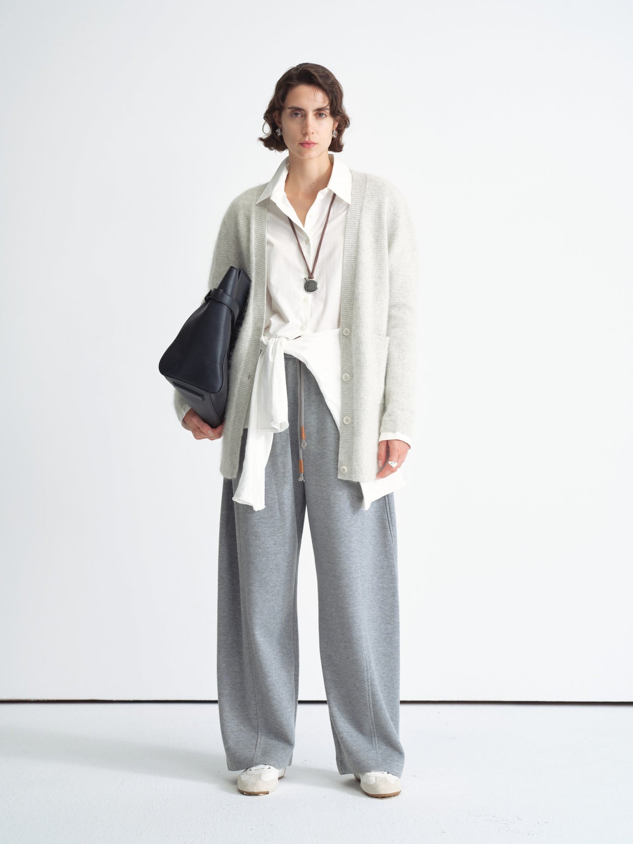 Cardigan morbido in misto lana