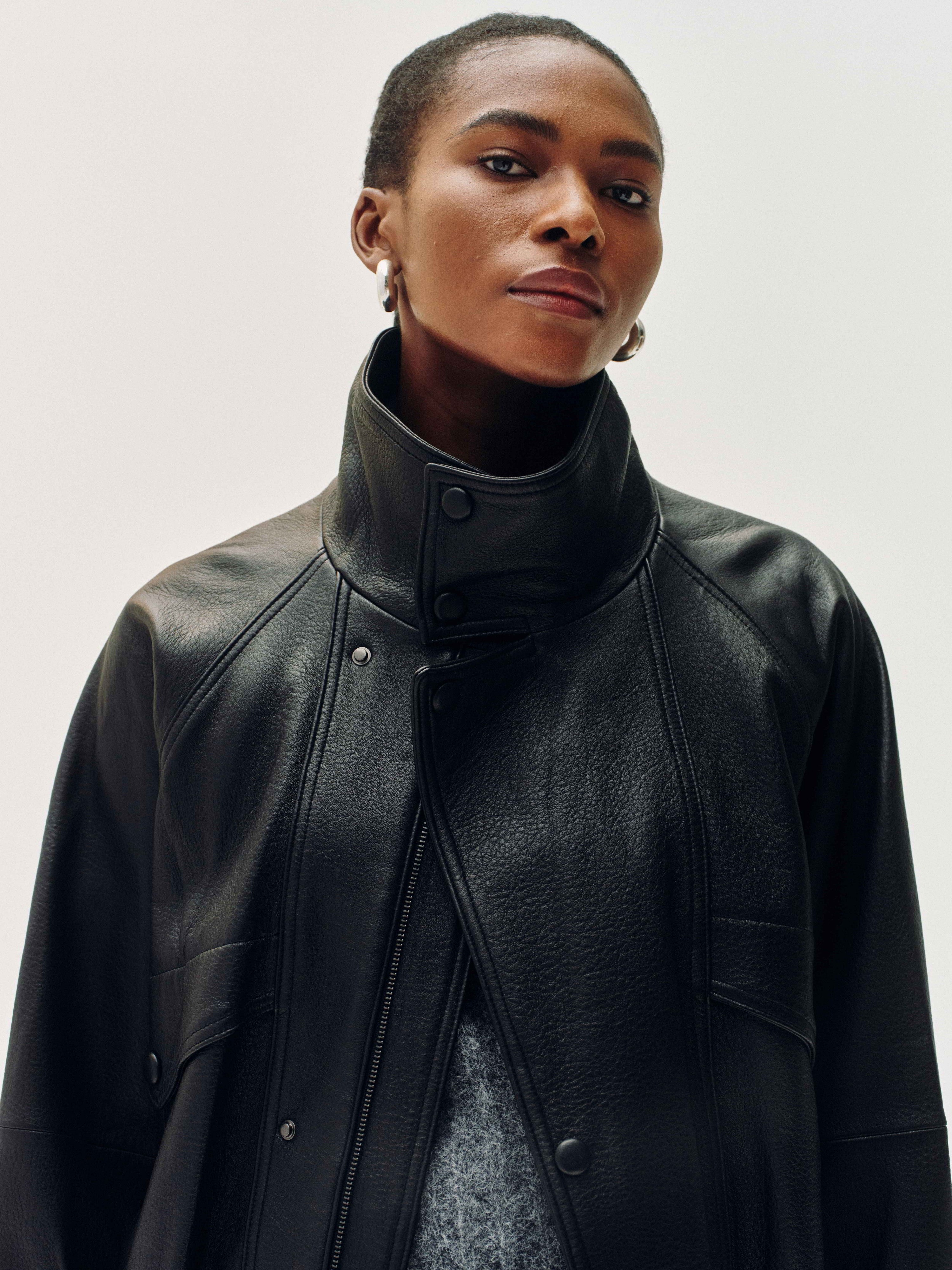 ジャケット・アウター HYPE-03 High neck leather like jacket HYPE-03 High neck leather like jacket | Hype