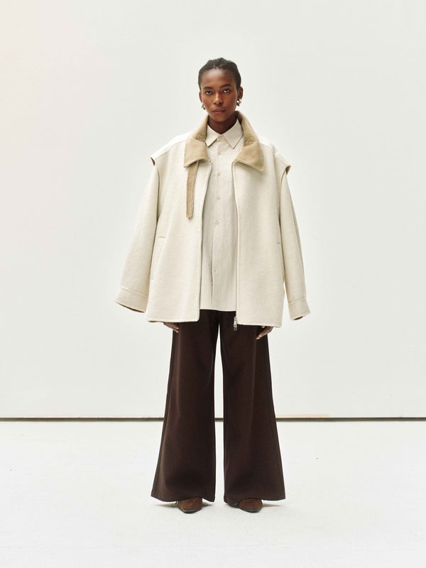Dual-Tone Wool Jacket