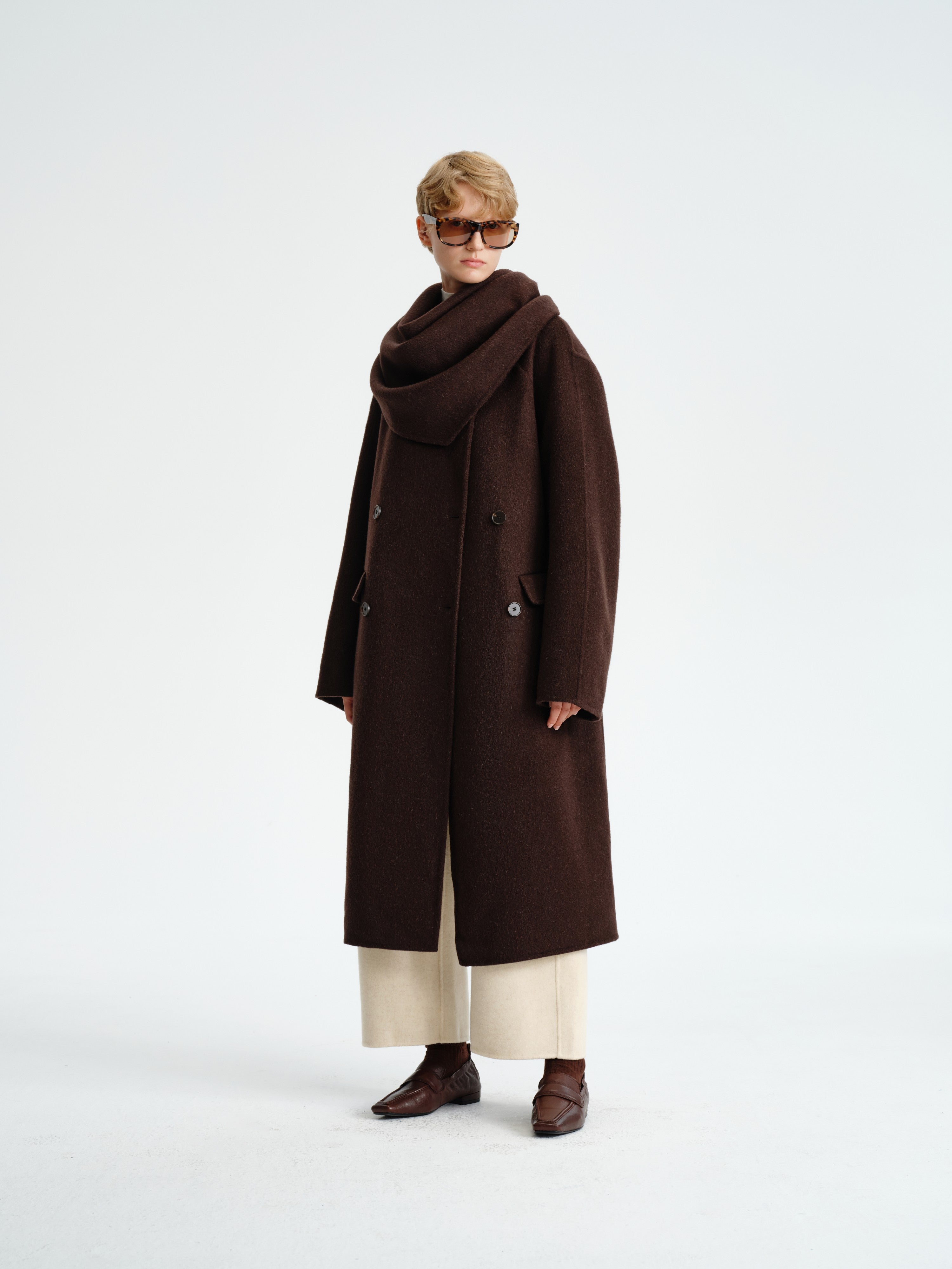 Double-Faced Wool–Camel Cape Coat – Pre Preworks