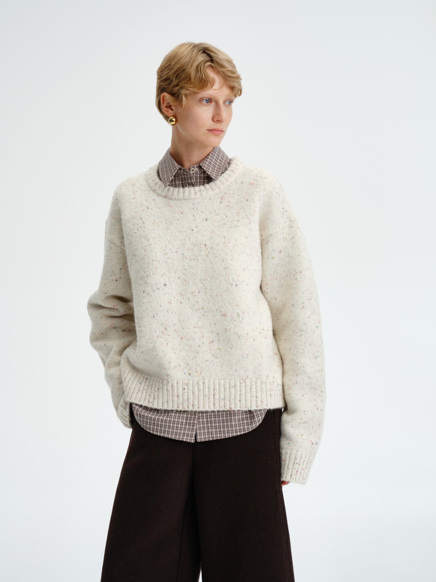 Speckled Cloud Knit Sweater
