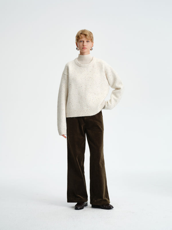 Corduroy Straight-Leg Pants
