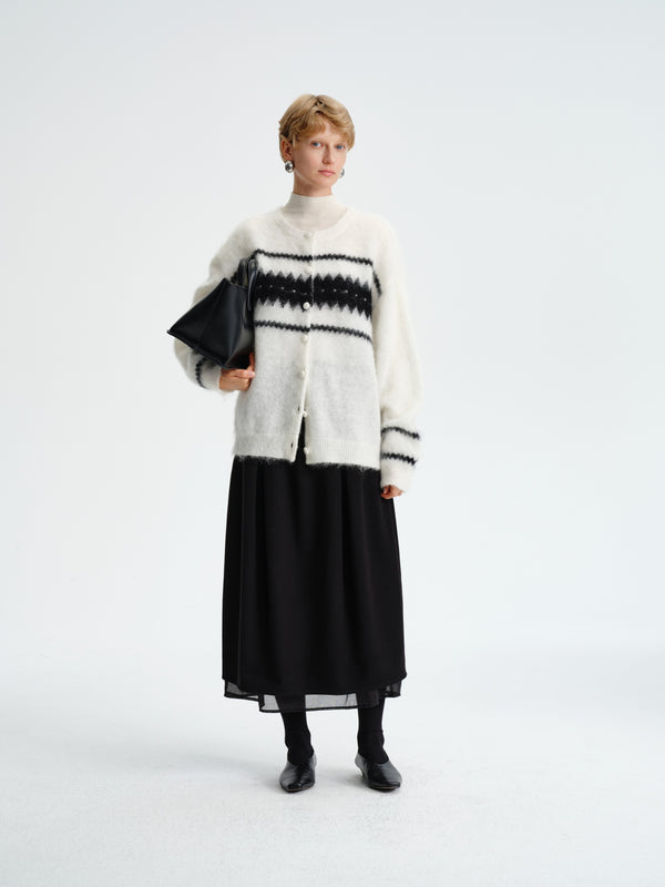 Layered Wool-Blend Skirt