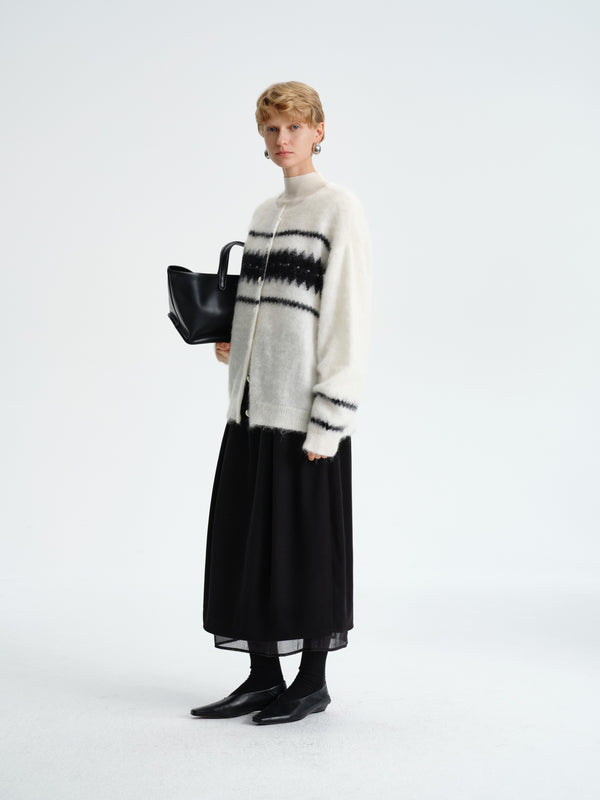 Layered Wool-Blend Skirt