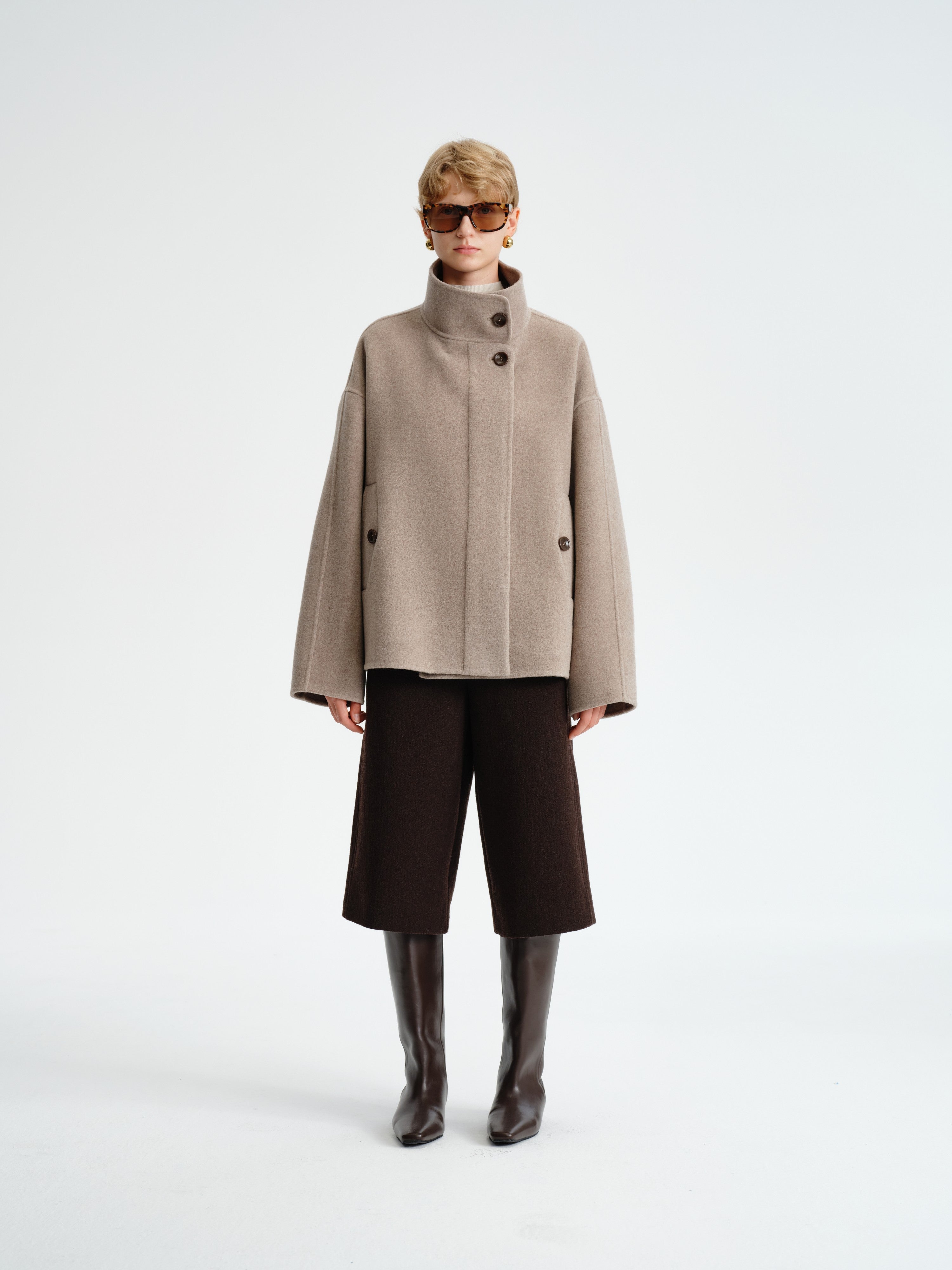 【todayful】wool short coat Plaid winter short wool coat women 4634 – Xiaolizi