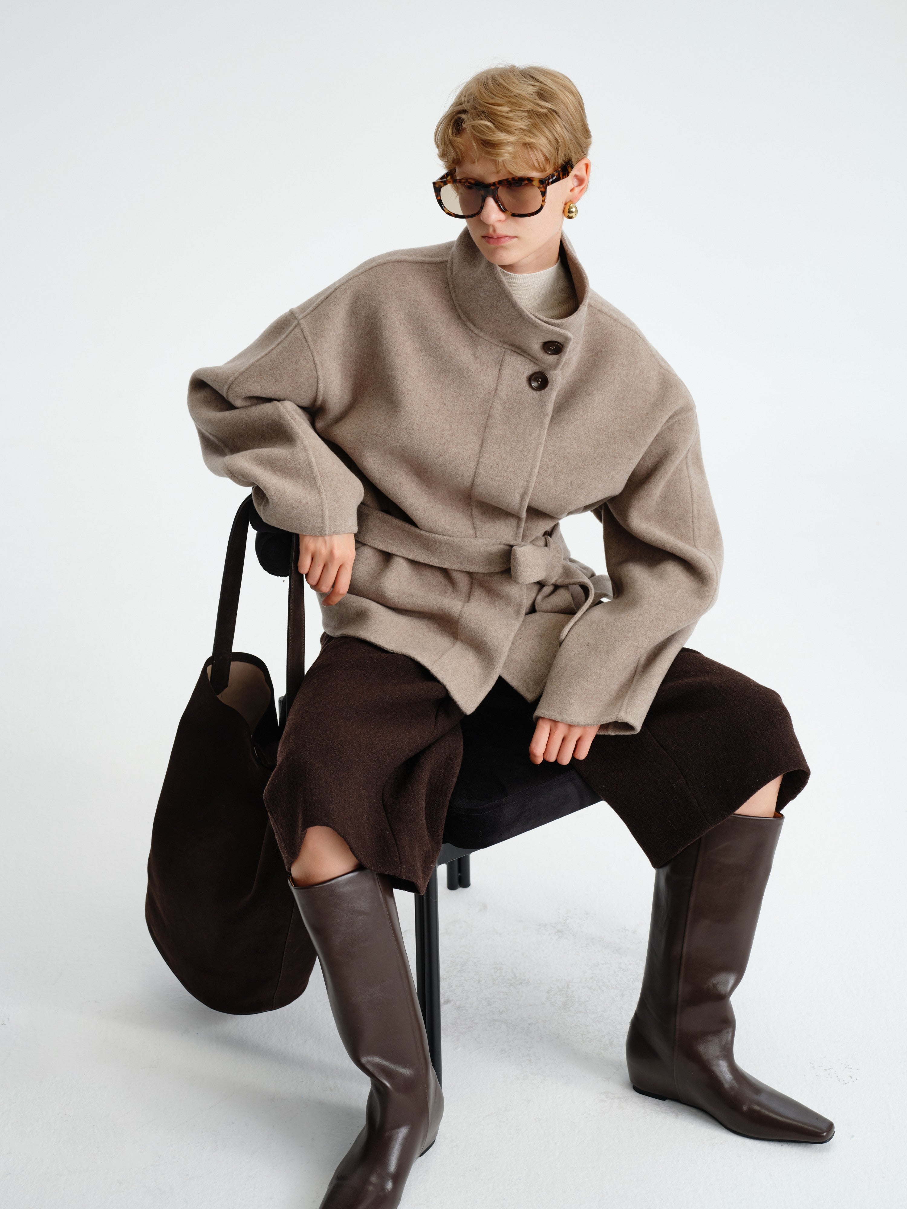 Wool–Cashmere Short Coat – Pre Preworks