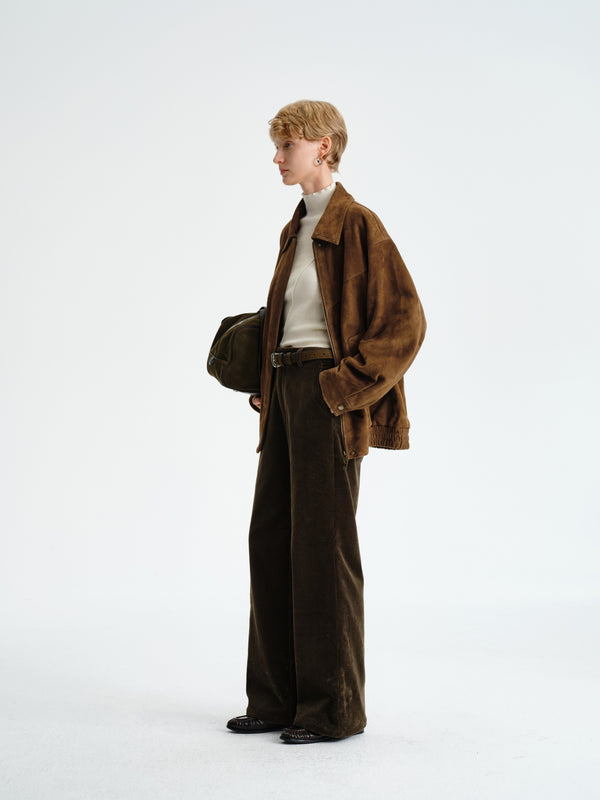 Structured Suede Blouson