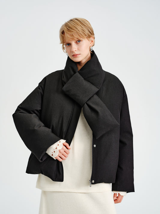 Fold Scarf Down Jacket