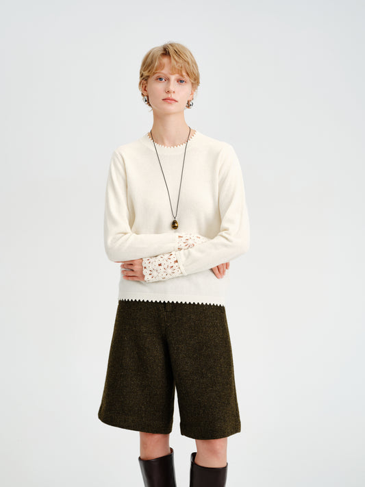 Fleur Edge Wool Crew