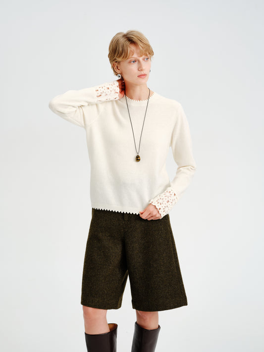 Fleur Edge Wool Crew