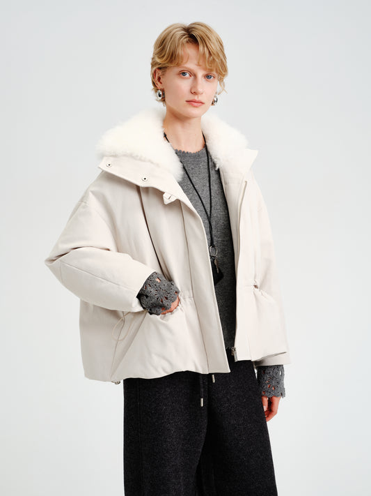 Aura Cashmere-Collar Down Parka