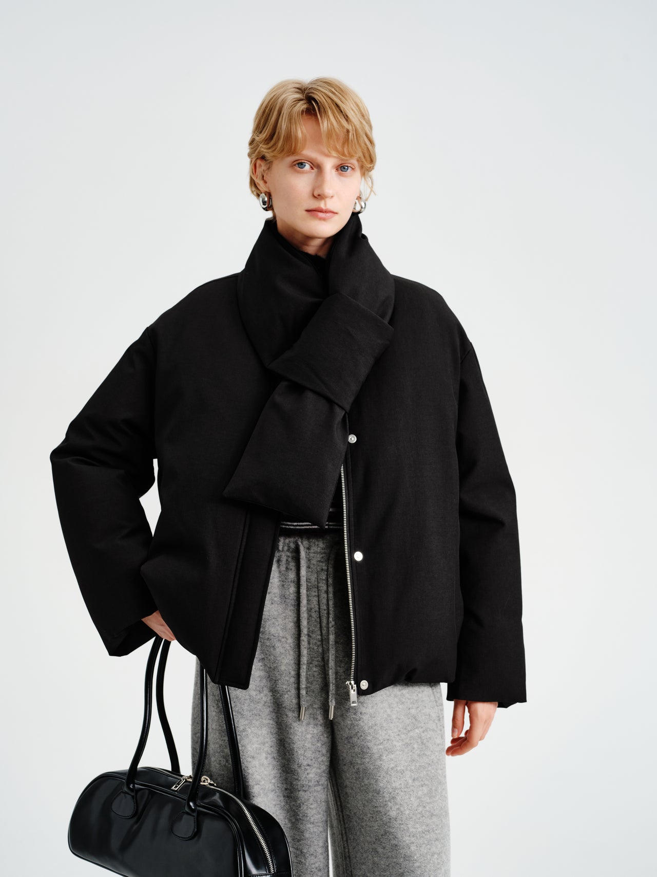 Fold Scarf Down Jacket