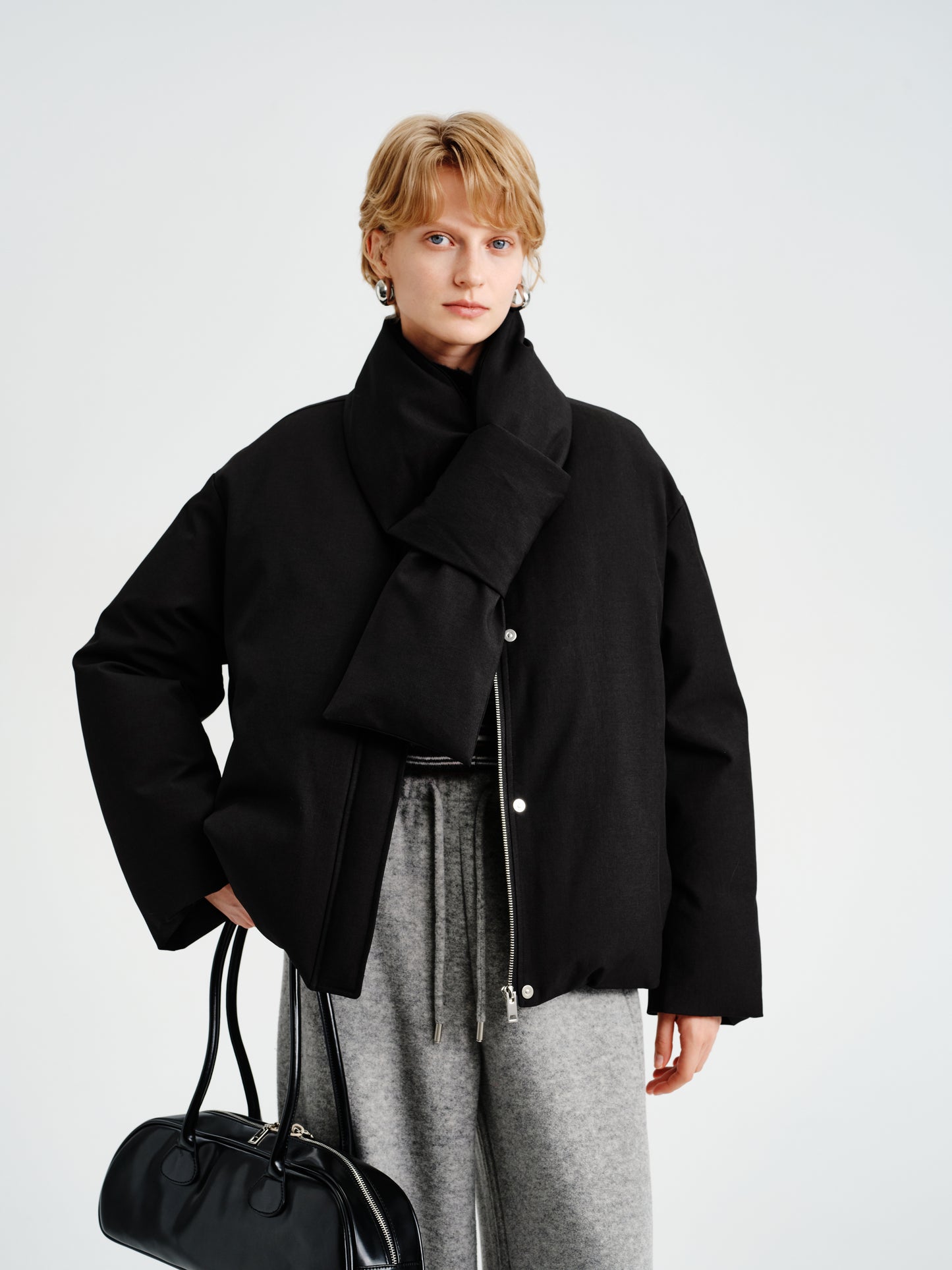 Fold Scarf Down Jacket