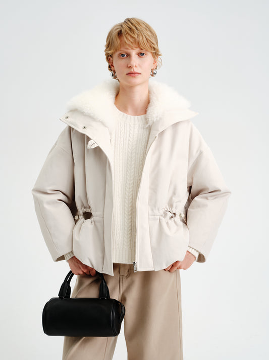 Aura Cashmere-Collar Down Parka