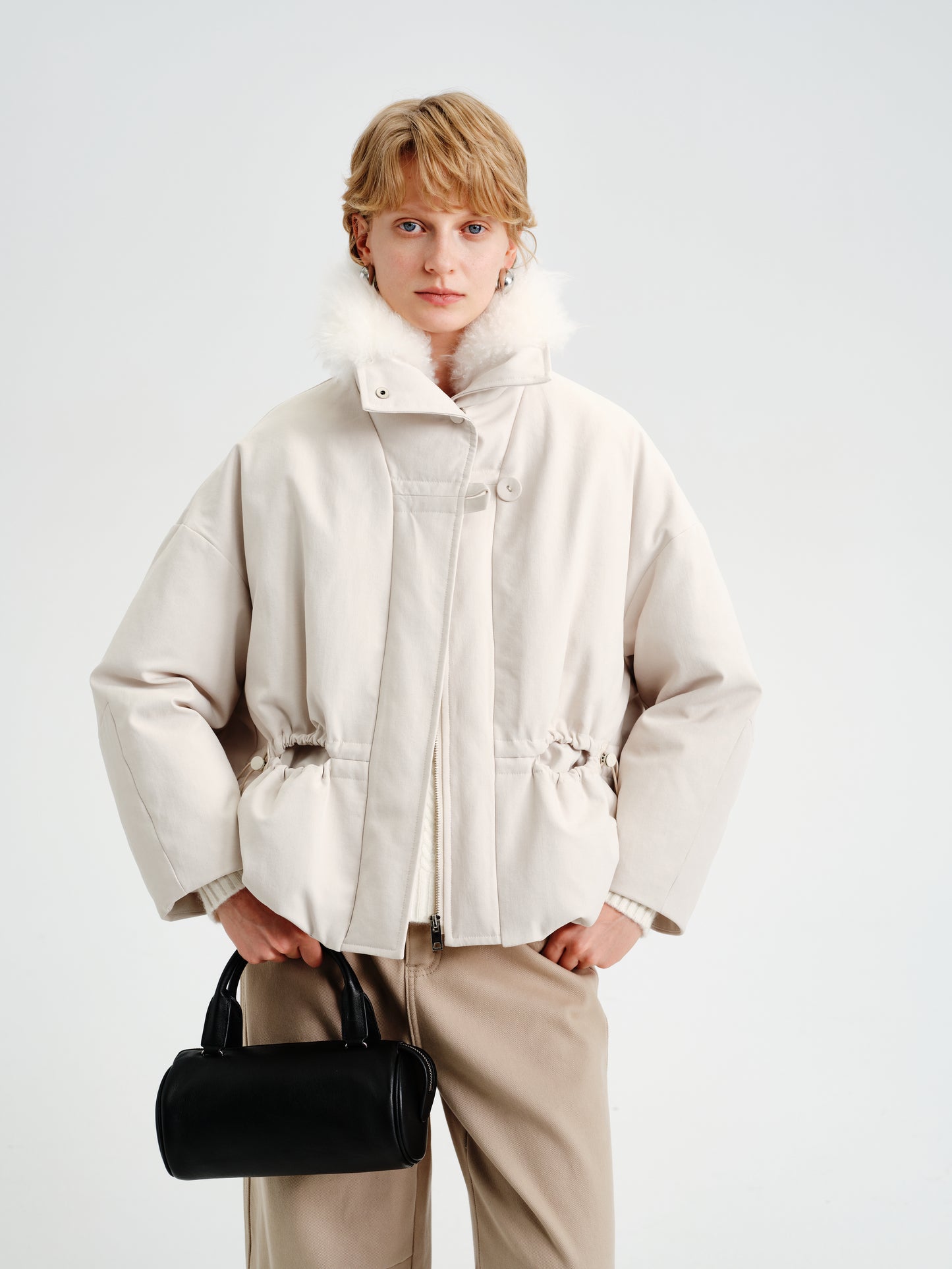Aura Cashmere-Collar Down Parka