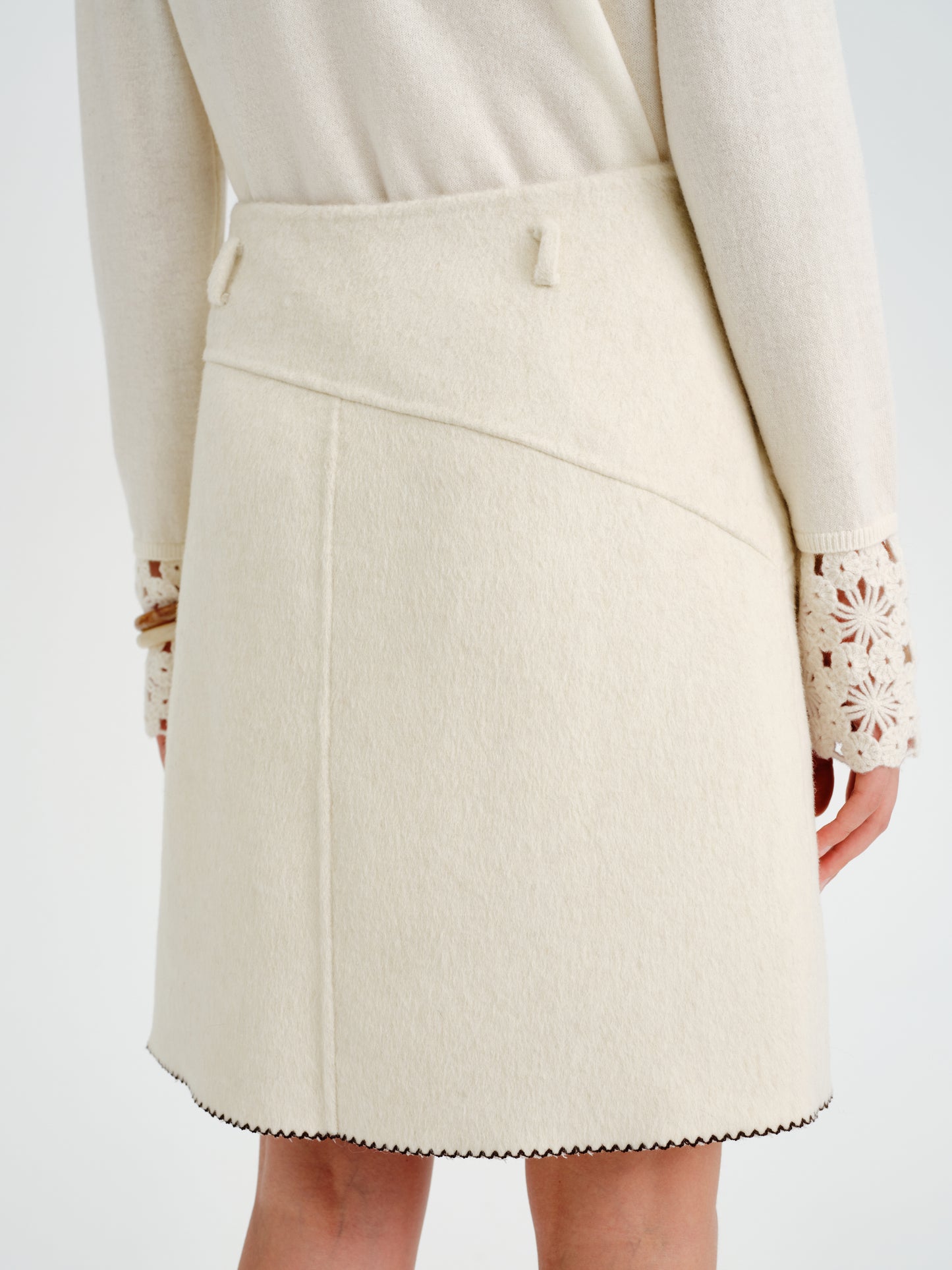 Trace Wool-Alpaca A-Line Skirt