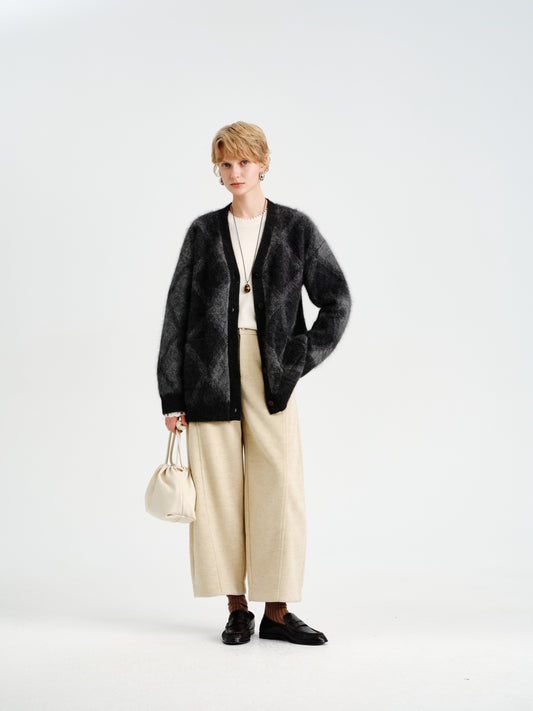 Halo Mink-Wool Cardigan