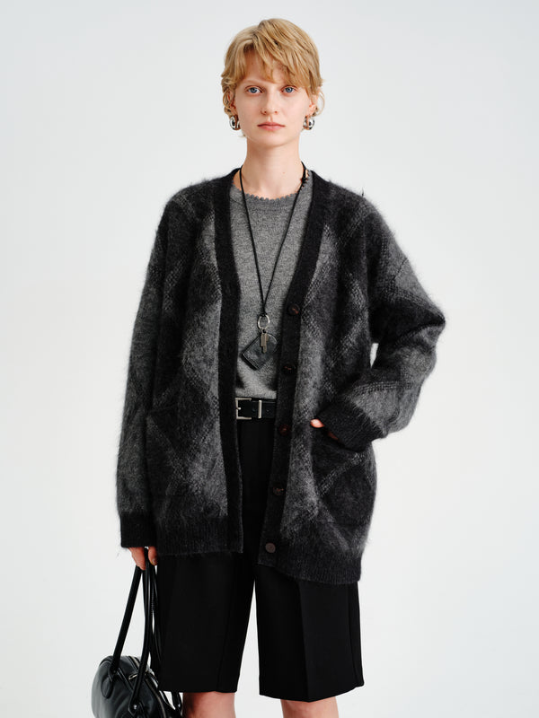 Halo Mink-Wool Cardigan