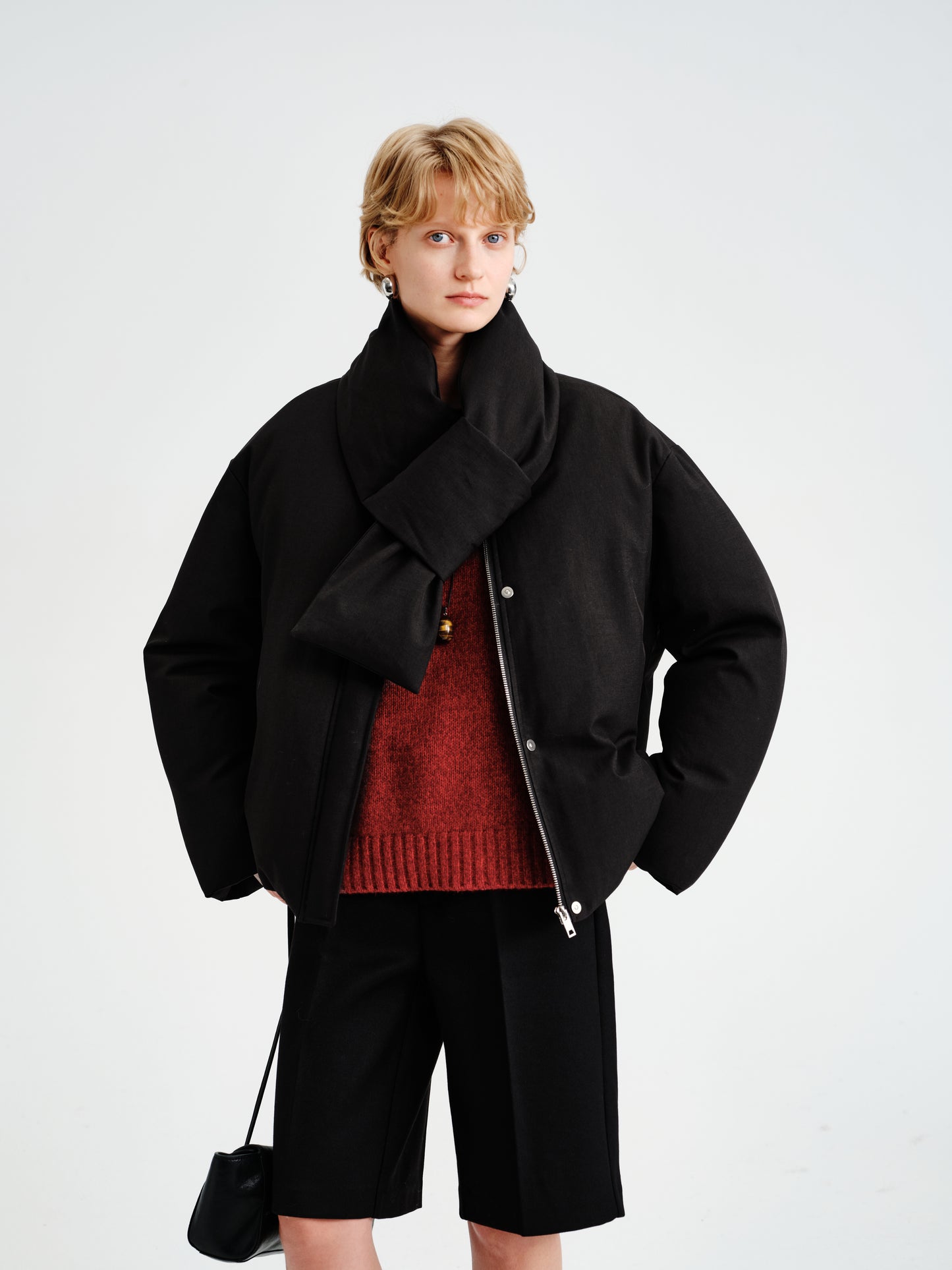 Fold Scarf Down Jacket